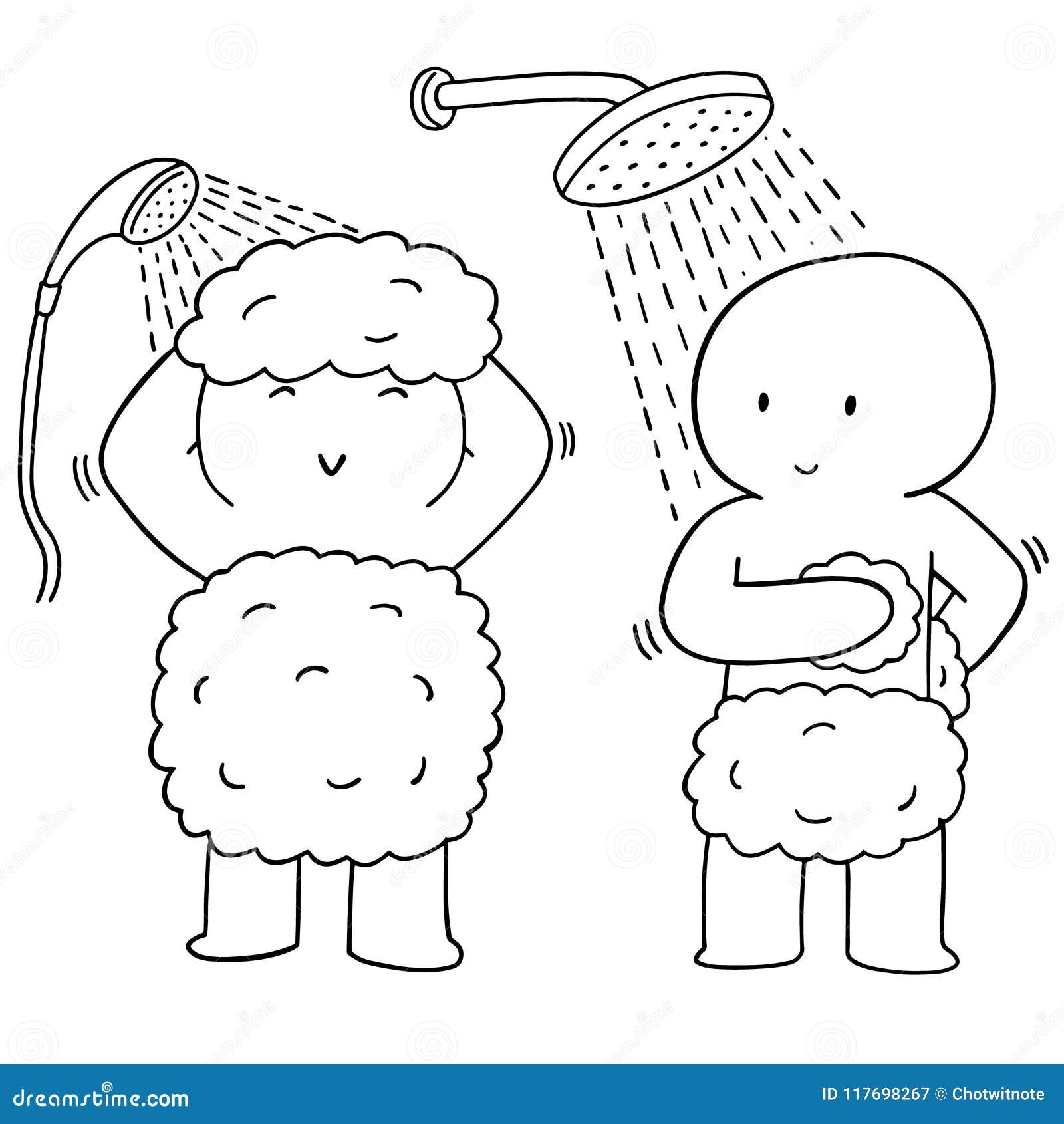 Men Showering Nude